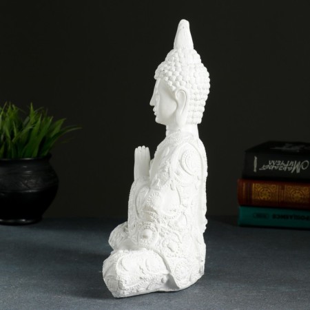 Figure "Buddha Medium" White, 12x20x29cm-1