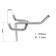 A single hook for a metal perforated panel, d = 3.5 mm, l = 20, chromium color