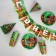 A set of paper dishes is disposable with birthday ”, pixels, 6 plates, 6 glasses, 6 caps
