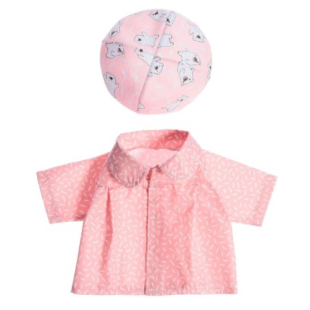 Clothing for dolls "raincoat with beret"-4
