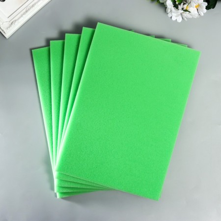 Foamen for creativity "green" thickness 1 cm 21x30 cm