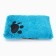 Lesser for animals with a pillow, fur, satin, perioteum, 45 x 45 x 15 cm, black/blue,