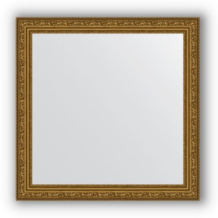 Mirror in the baguette frame - vignette aged gold 56 mm, 64 x 64 cm, evoForm