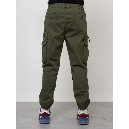 Cargo jeans men, size 44, khaki color-3
