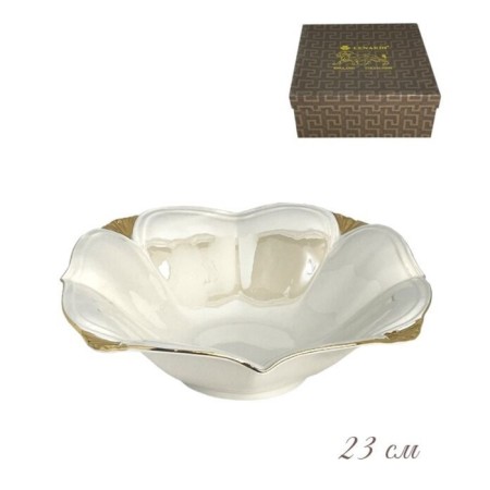 Square Square Lenardi "Poinature White", size 23x23 cm