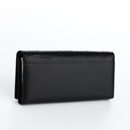 Women's wallet on magnets, black color-1