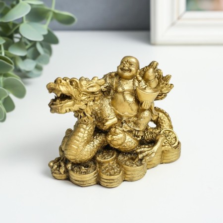 NECSK Polystone for bronze "Hothey on the dragon" 6x9.5x7 cm