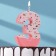 Candle for the Mosaika cake, number "3", pink