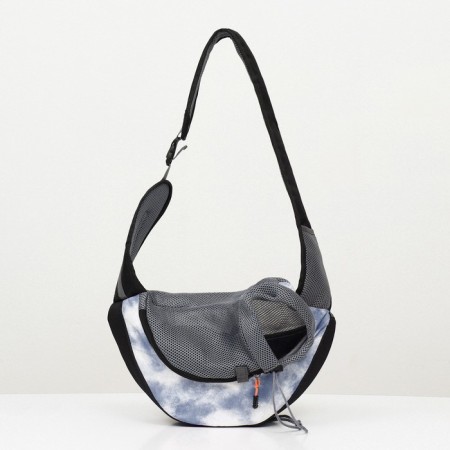Cracking bag "sling" with a mount for a collar, 45 x 11 x 24 cm, white-gray-2