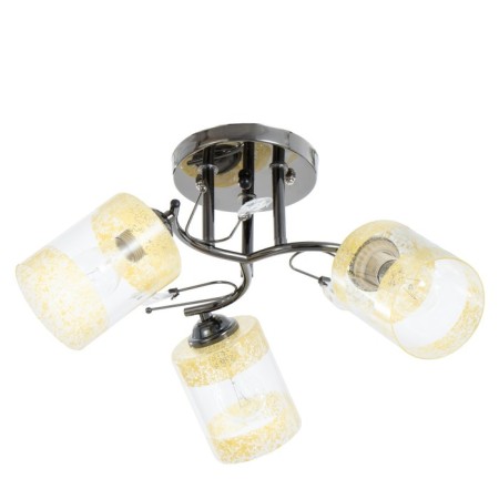 Svetogor chandelier "Sun" 3x60W e27 black chrome