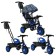 Three-wheeled bicycle Vivat1 Print abstraction of dark blue/orange