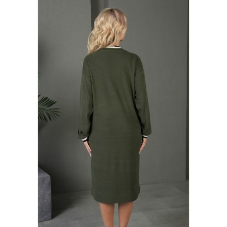 Women's dress, size 46, khaki color-1