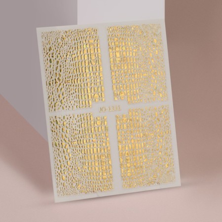 Heligator nail stickers, foil, golden color