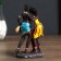Souvenir Polystone "African couple - Fidelity" 17.5x9.5x6 cm mix