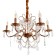 Vita chandelier 6x40W E14 gold 58x58x50 (88) cm