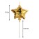 Candle in the cake on the skewer "Air ball. Star", number 4, 5.5 cm, golden