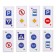 Domino bilateral "road signs", plastic, 28 details