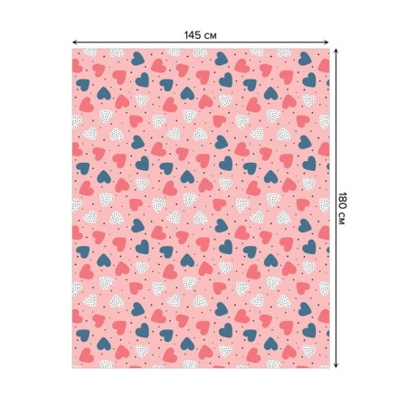 The tablecloth “The path of the heart”, rectangular, oxford, size 145x180 cm-1