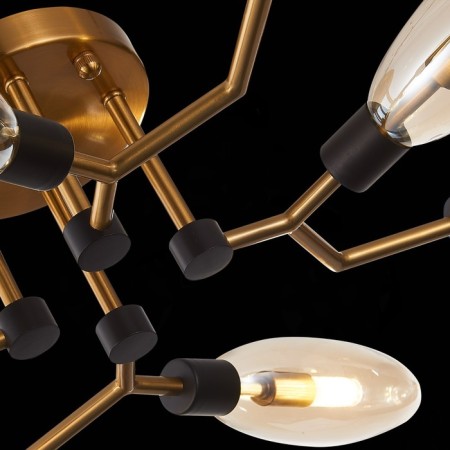 Ceiling Ceiling ST LUCE. SL1174.302.08. Desima. 8x5 watts, G9, 4000k, 92x92x17 cm, brass color-9