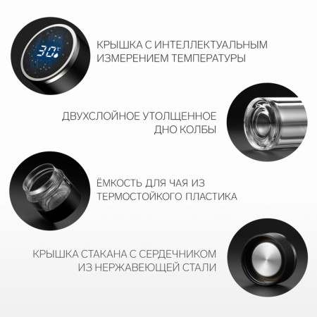 Thermos-cabinet, 420 ml, with thermometer, white-2