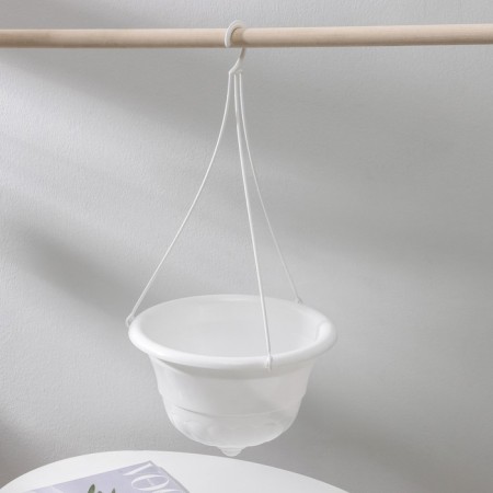 Street Kashpo for flowers suspended "grace", 4.5 l, white color