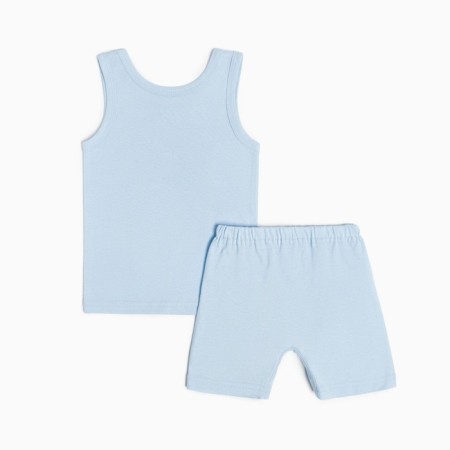 Set for a boy (T -shirt, panties), blue/Summer color, height 98 cm-2