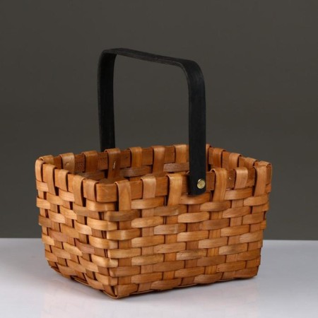 Wicker basket, sequoia, 22x15xh12.5/26 cm, brown