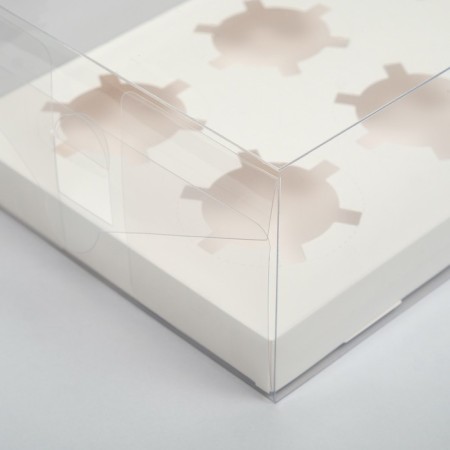 Box for 6 cupcakes, white, 26.8 × 18.2 × 10 cm-2