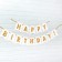 Girland "Happy Birthday!" Gold letters, 350 cm