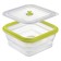 Silikobox transportation and storage container, silicone, folding, 900 ml, green color