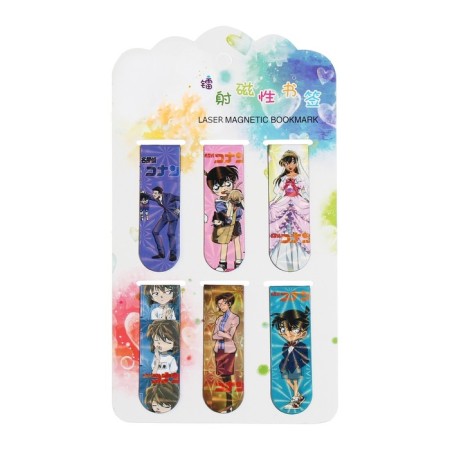A set of magnetic bookmark for books Calligrata 6 pieces, "anime", mix-4