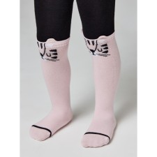 Pantyhose children's cotton CONTE KIDS TIP-Top, height 104-110 cm, black and light-pink color