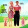Set of dolls "Friendly Family" 4pcs., Mix