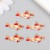 Decor for creativity metal, enamel "Orange shark" gold 0.3x3.1x1.5 cm