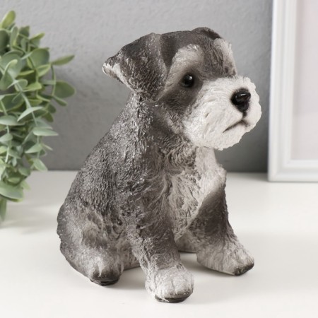 Figure "Mittel puppy" height 17 cm, width 11.5 cm, length 16.5 cm gray-black-2