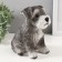 Figure "Mittel puppy" height 17 cm, width 11.5 cm, length 16.5 cm gray-black