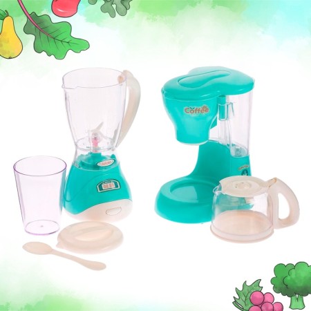 A set of household appliances "for the kitchen", blender, coffee maker, with light and sound effects-5