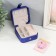 Casket Textiles for jewelry "Planting with decoration" Blue 10x10x6 cm