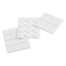 Set of linings of furniture, polymerx, 28 pcs., 2.5x2.5; D = 2.5; 3.8x3.8, white color