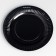 Disposable plate "black" laminated, cardboard, 18 cm