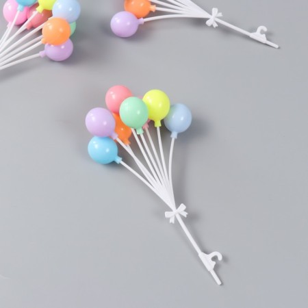 Decor for creativity plastic "Bound of balloons" 8 pcs 16.6 cm-1