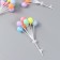 Decor for creativity plastic "Bound of balloons" 8 pcs 16.6 cm