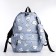 School backpack from textiles on a zipper, 3 pockets, pencil case, blue color
