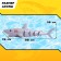 Akula radio -controlled "white", swims, works from batteries