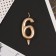 Candle for the cake, number "6", champagne.