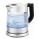 Electric kettle KitFort KT-647, glass, 1 l, 2200 watts, adjustment t °, silver