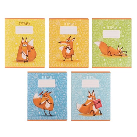 Notebook 24 sheets in the Calligrata Fox Cage, Cover Cross Cardboard, VD LAK, OFSET BOLK, Belility 95%, MIX