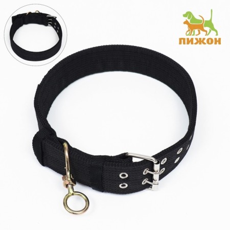 Four-layer collar with a swivel, 80 x 4.9 cm, Osh 64-74 cm, polyester, black-1