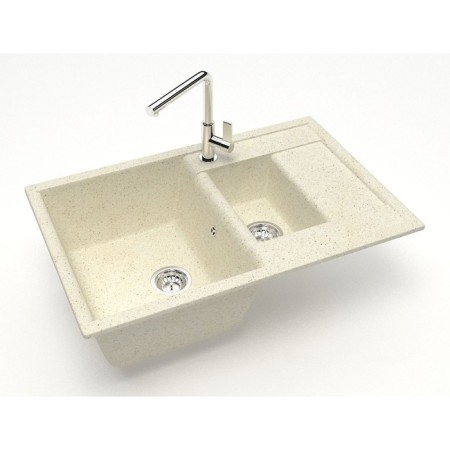 Kitchen is a kitchen from Zett Lab stone. 210/q2, 775x500x218 mm, matte, mortise, beige-1