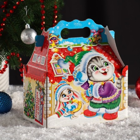 Gift box "Snowballs", simple casket, 20 x 12 x 17 cm